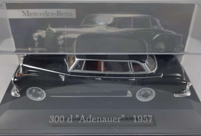 Mercedes-Benz 300d `Adenauer` W189 1957 black 1/43 IXO NEW+boxed #6054 instant wheels