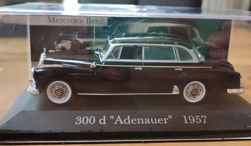 Mercedes-Benz 300d `Adenauer` W189 1957 black 1/43 IXO NEW+boxed #6054 instant wheels