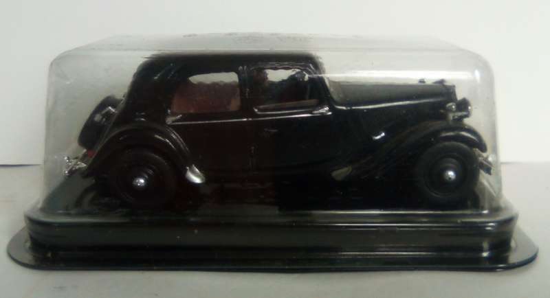 Citroen Traction Avant 15 SIX 1952 black 1/43 Atlas NEW+reblistered #4940 instant wheels