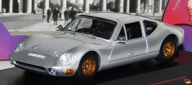 Melkus RS1000 gullwing Sports Coupe 1972 silver 1/43 IST/IXO NEW+boxed #6057 instant wheels