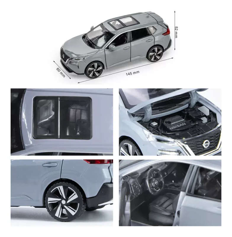 Nissan X-Trail SUV 2023 light grey 1/32 Sinomodel Hojoy NEW+safety-boxed #3214 instant wheels