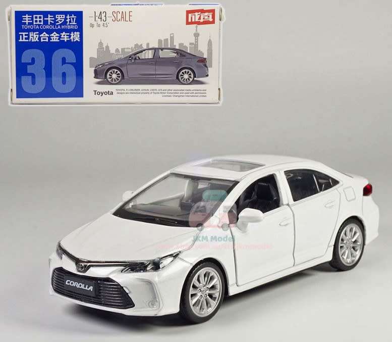Toyota Corolla Hybrid 2020 white 1/43 JKMmodel NEW+boxed #6060 instant wheels
