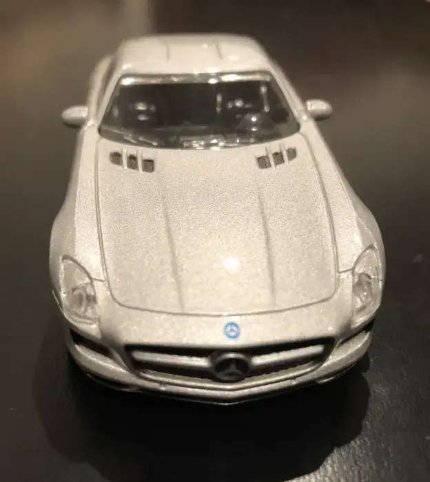 Mercedes-Benz SLS AMG gullwing Coupe 2008 silver 1/43 Rastar NEW+boxed #6065 instant wheels