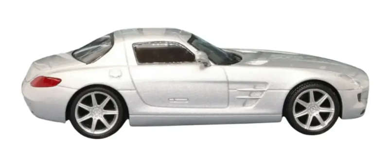 Mercedes-Benz SLS AMG gullwing Coupe 2008 silver 1/43 Rastar NEW+boxed #6065 instant wheels