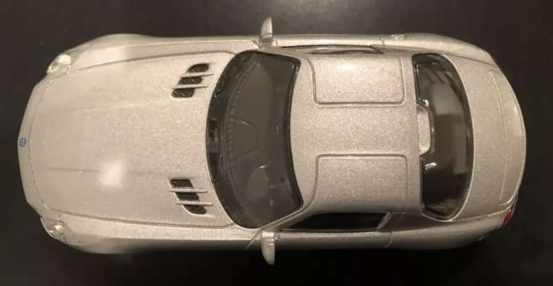 Mercedes-Benz SLS AMG gullwing Coupe 2008 silver 1/43 Rastar NEW+boxed #6065 instant wheels