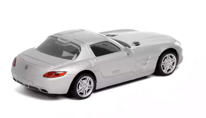 Mercedes-Benz SLS AMG gullwing Coupe 2008 silver 1/43 Rastar NEW+boxed #6065 instant wheels