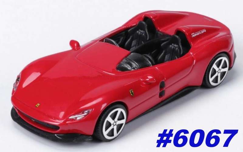 Ferrari Monza SP2 2018 Rosso Corsa Red 1/43 Bburago NEW+boxed #6067 instant wheels