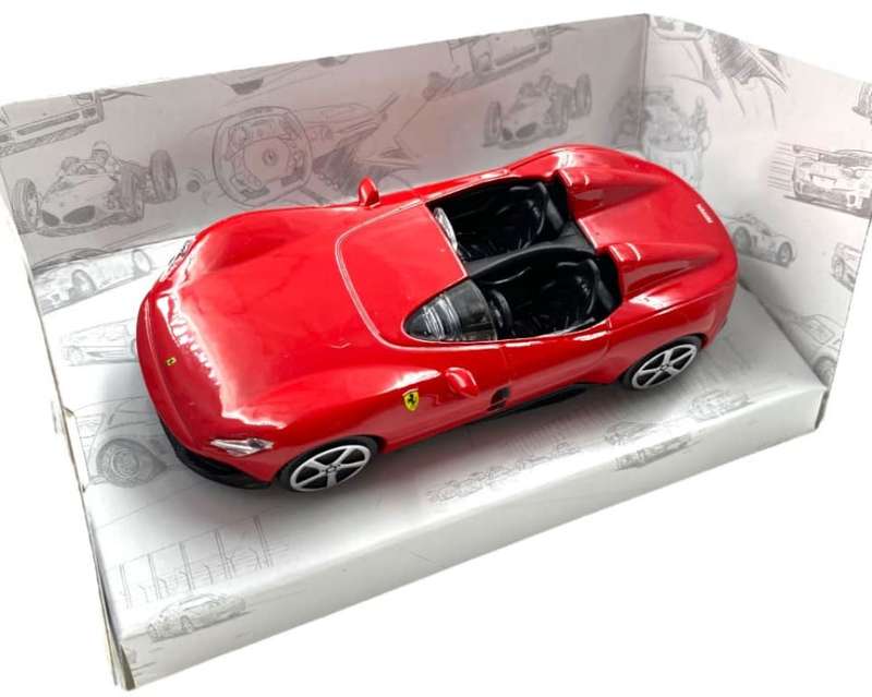 Ferrari Monza SP2 2018 Rosso Corsa Red 1/43 Bburago NEW+boxed #6067 instant wheels