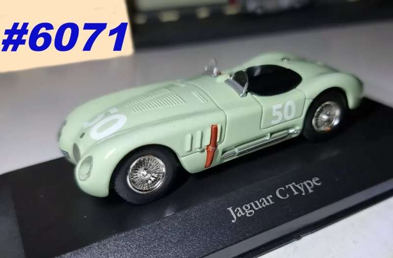 Jaguar C Type 1952 lt.green #50 French GP 1/43 Atlas NEW+boxed #6071 instant wheels