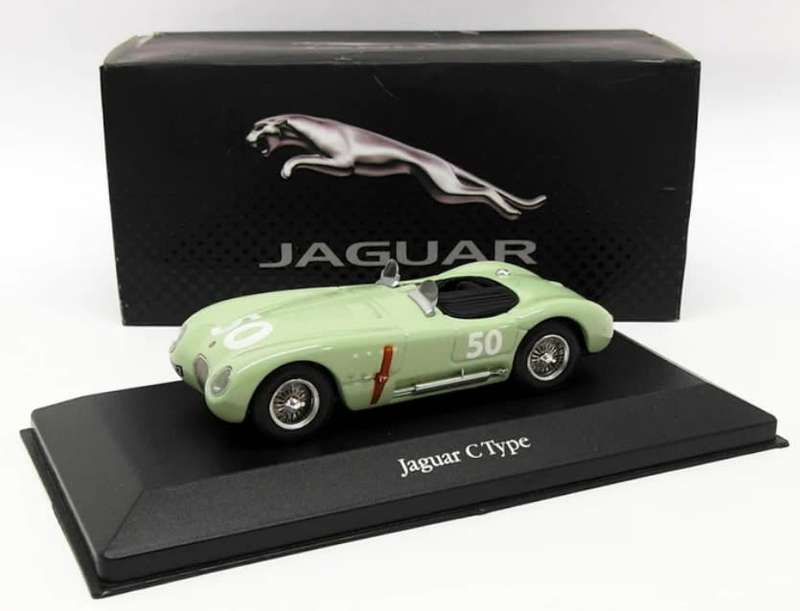 Jaguar C Type 1952 lt.green #50 French GP 1/43 Atlas NEW+boxed #6071 instant wheels