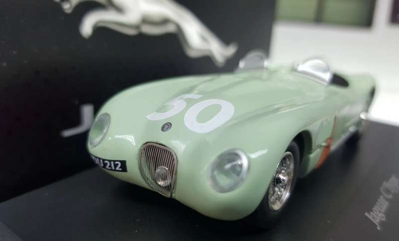 Jaguar C Type 1952 lt.green #50 French GP 1/43 Atlas NEW+boxed #6071 instant wheels
