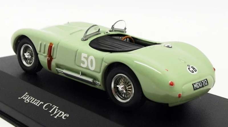 Jaguar C Type 1952 lt.green #50 French GP 1/43 Atlas NEW+boxed #6071 instant wheels
