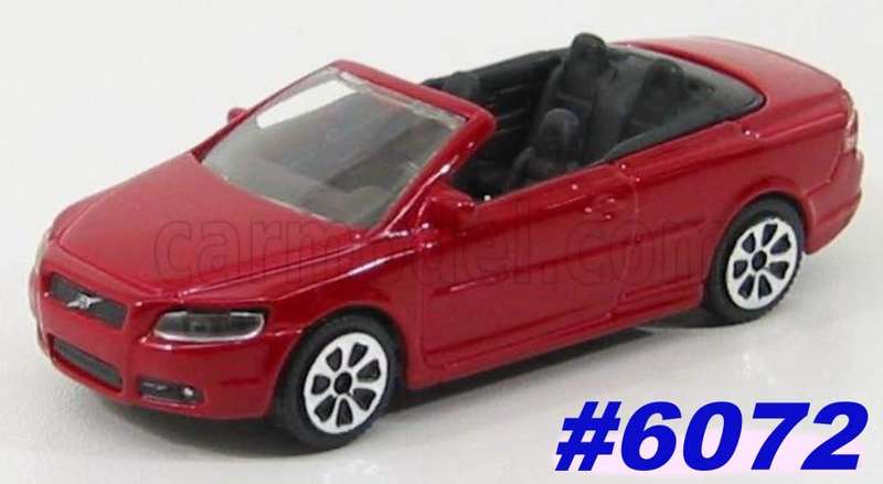Volvo C70 open Cabriolet 2006 red 1/43 Bburago NEW+boxed #6072 instant wheels