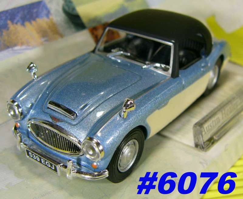 Austin Healey 100/6 Cabriolet 1957 blue-met/cream 1/43 Cararama NEW+boxed #6076 instant wheels