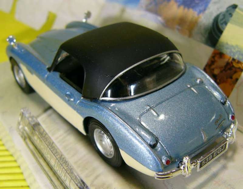 Austin Healey 100/6 Cabriolet 1957 blue-met/cream 1/43 Cararama NEW+boxed #6076 instant wheels