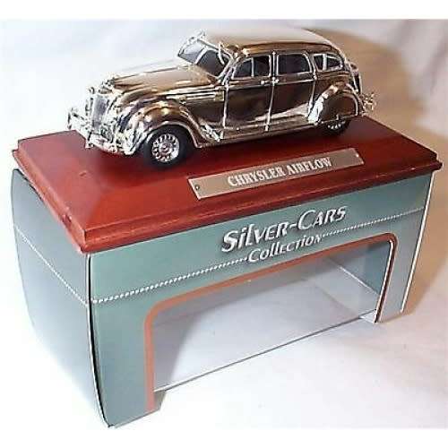 Chrysler Airflow 1934 (Chrome Display Model) 1/43 Atlas NEW+timber-plinth+boxed #6078 instant wheels