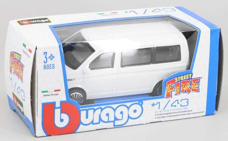 Volkswagen T6.1 Bus 2020 white 1/43 Bburago NEW+boxed #6087 instant wheels