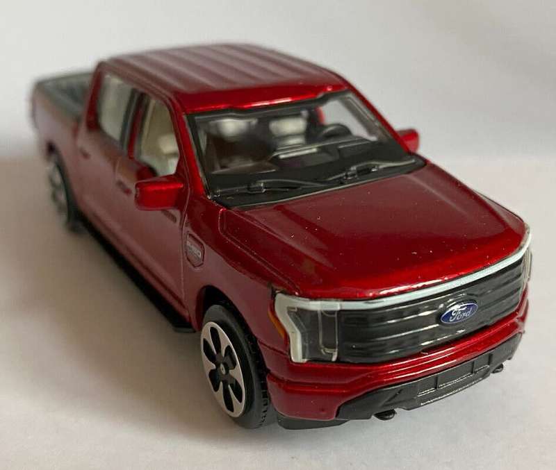 Ford F-150 Lightning dbl.cab Pick-up 2022 dk.red-met 1/43 Bburago NEW+boxed  #6088 instant wheels