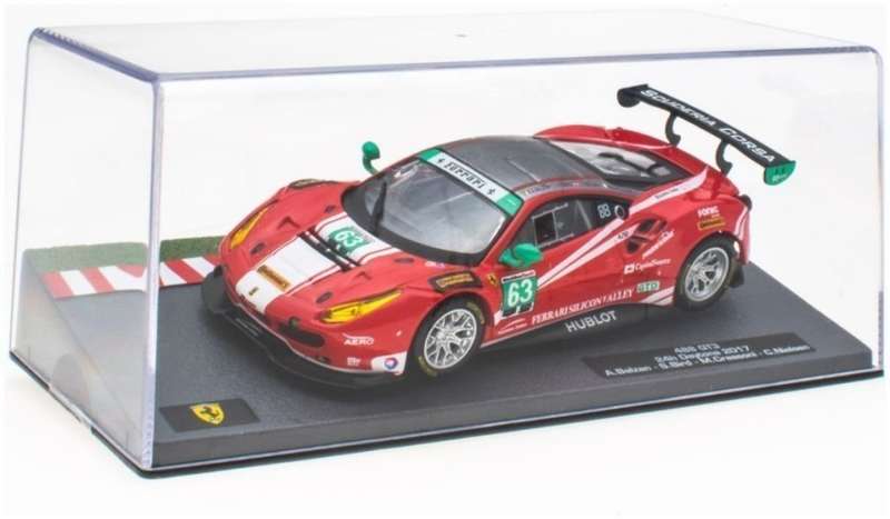 Ferrari 488 GT3 #63 24h Daytona 2017 1/43 IXO/Deagostini  NEW+boxed #6094 instant wheels