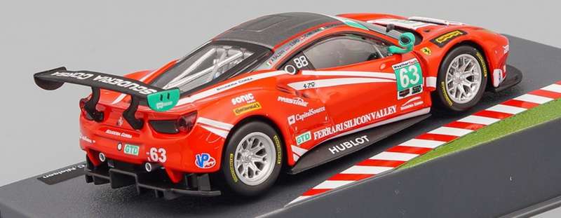 Ferrari 488 GT3 #63 24h Daytona 2017 1/43 IXO/Deagostini  NEW+boxed #6094 instant wheels