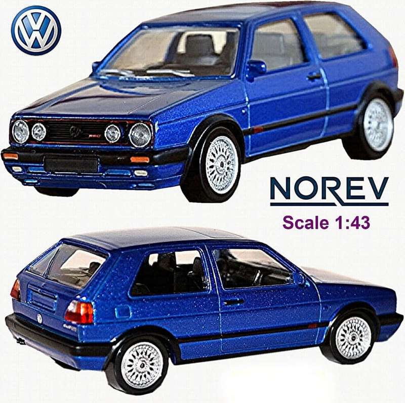 Volkswagen Golf II GTI (G60) 1990 blue-metallic 1/43 Norev NEW+boxed #6097 instant wheels