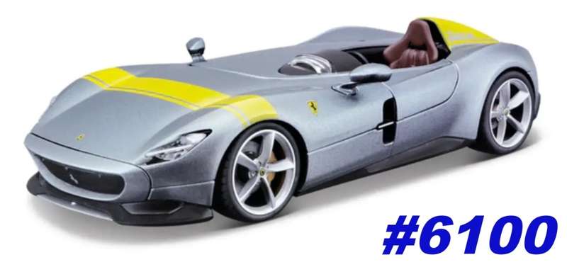 Ferrari Monza SP1 2019 silvergrey 1/43 Bburago NEW+boxed #6100 instant wheels
