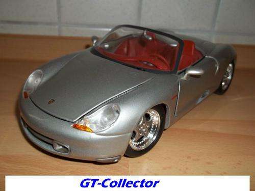 1:18 Porsche Boxter S 987 2009 silver by Maisto - top cond - 7 days money-back guarantee! 237