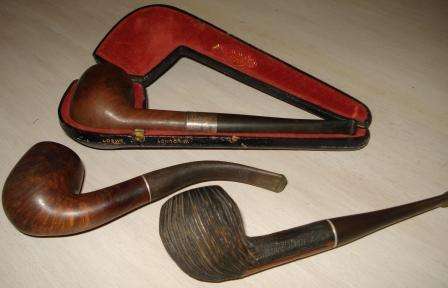 Collection of old smoking pipes, Loewe London W. and Dr Macnab
