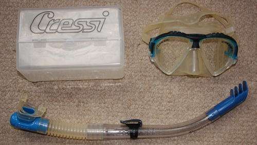 Cressi Mask and snorkel (Blue)