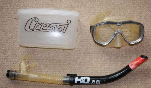 Cressi Mask and snorkel (Black & Red)