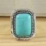 Woman's Vintage Opel and Silver Ring
