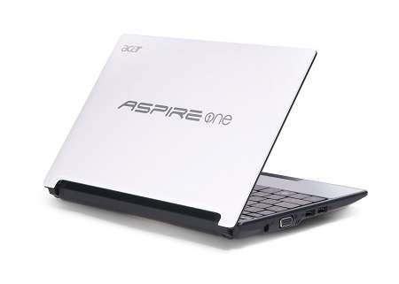 Small 10" Netbook Laptop ASPIRE ONE D255 (White)