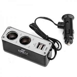Car Cigarette Lighter Car Charger One Point Two Cigarette Lighter Power Supply with Dual USB