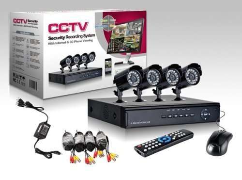 CCTV - 4 CHANNEL CCTV KIT  900TVL CAMERA SUPPORT 3G