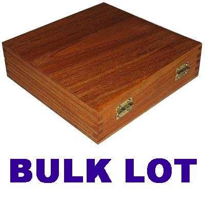 10 Wooden Boxes with Hinged Lids - Bulk Lot