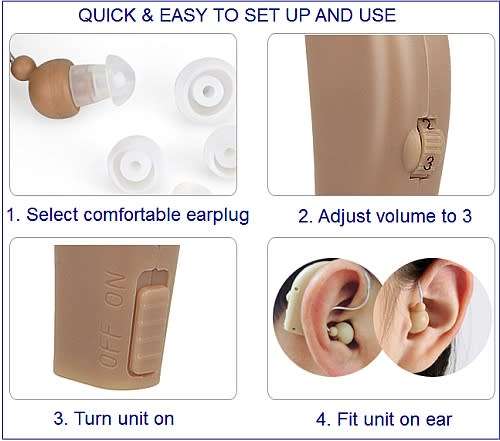 Hearing Aid Rechargeable Behind Ear Model