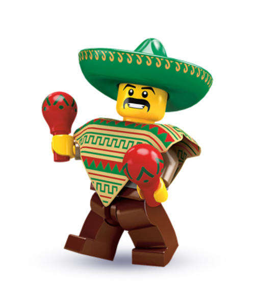 Lego minifigures series 2- Maraca man. VERY RARE!