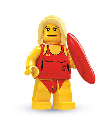 Lego minifigures series 2 Life guard- VERY RARE