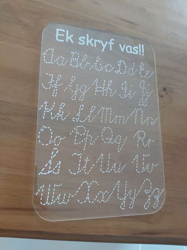 Acrylic Dry Wipe Boards Set(Afrikaans)