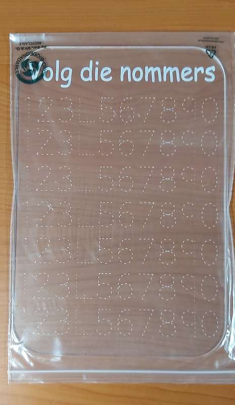 Acrylic Dry Wipe Boards Set(Afrikaans)