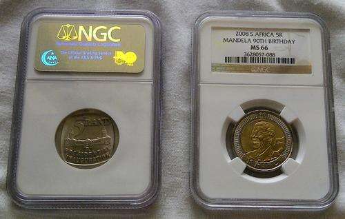 2 X  GRADED MANDELA COINS