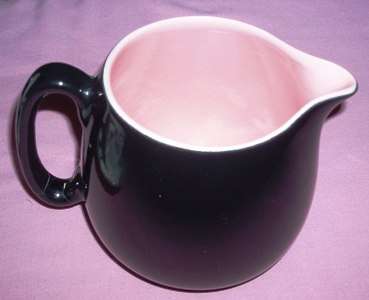 Beatiful Milk Jug Black And Incide Pink