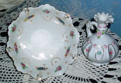 COLLECTORS BOWL AND VASE(SINED)