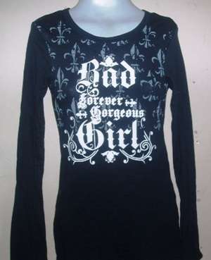 JUST INN (SEXY LONG SLEEVE BAD GIRL T-SHIRT (XS)
