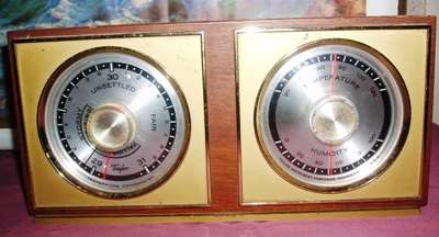 LOVELY BAROMETER( MADE OF GENUINE MAHOGANY )