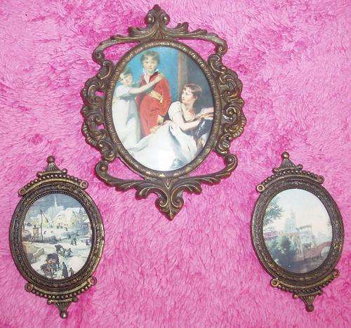 3 X CUTE VINTAGE METEL FRAMES
