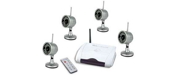 2.4Ghz Wireless Camera Kit - 4 x Waterproof Camera's with Night Vision, Outdoor