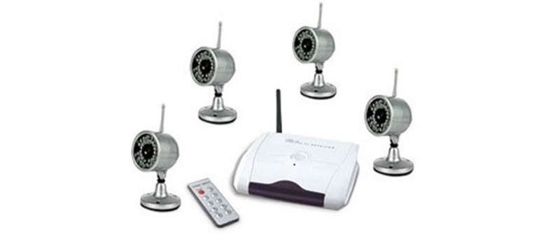 2.4Ghz Wireless Camera Kit - 4 x Waterproof Camera's with Night Vision, Outdoor
