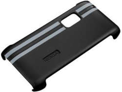 NOKIA E7 HARD COVER + LEATHER - BLACK+GREY