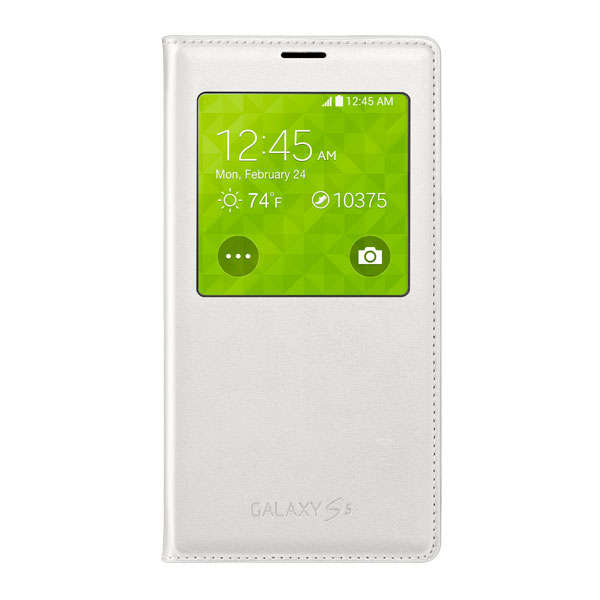 SAMSUNG GALAXY S5 S VIEW COVER - METALLIC WHITE